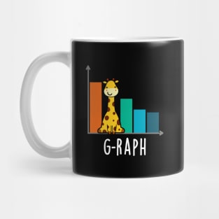 G-raph Cute Giraffe Graph Pun Mug